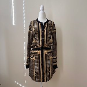 Michael Kors black & gold chain link dress